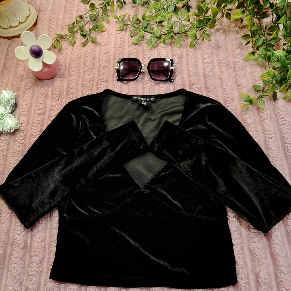 Black Velvet Women's Top
